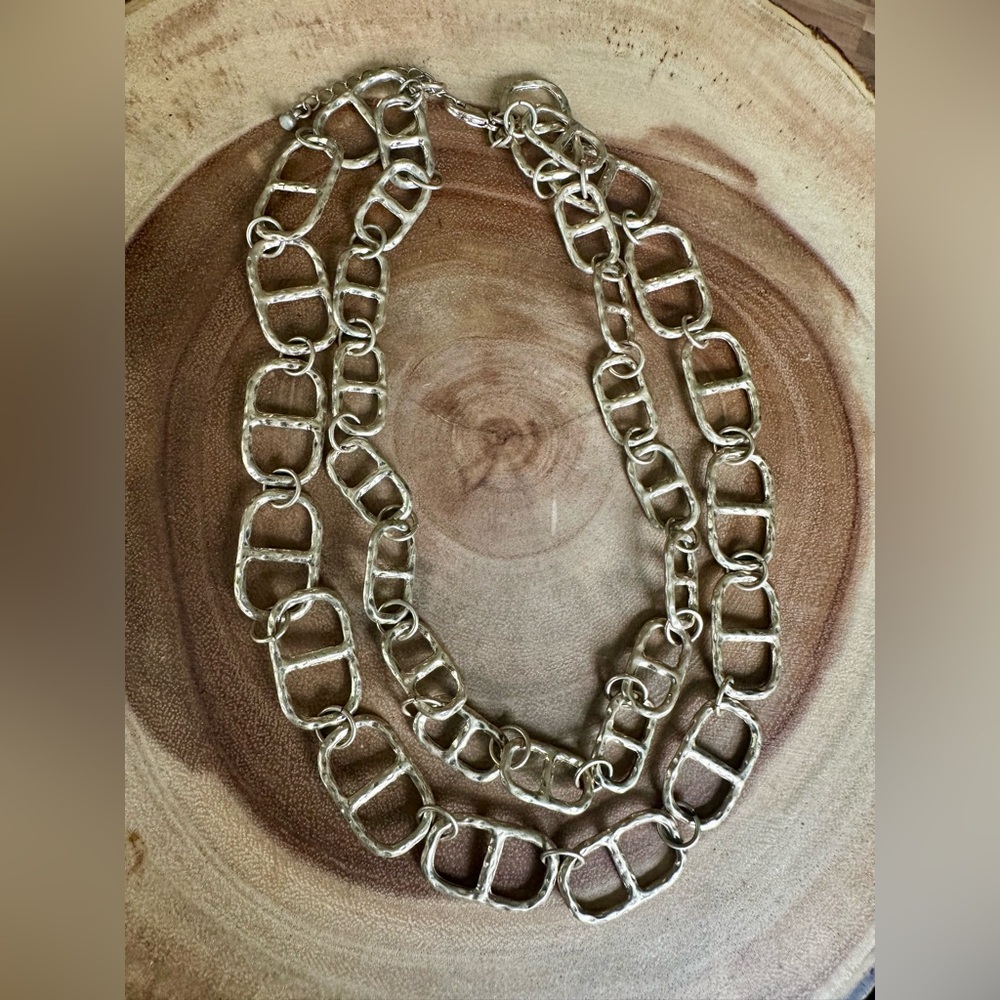 Women’s Chunky Gold Link Layered Necklace Boho Festival Hippie